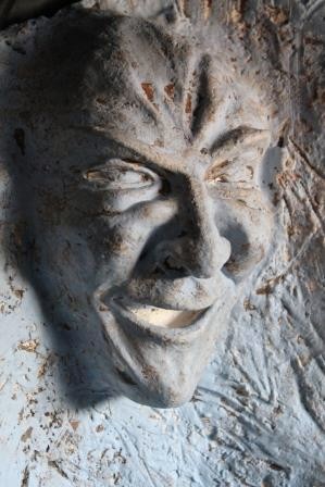 Maske, Keramik, Engobe, 20cm II